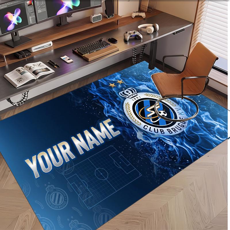 Personalized Crystal Velvet Carpet Club Brugge FC Pattern Non Slip Floor Rug