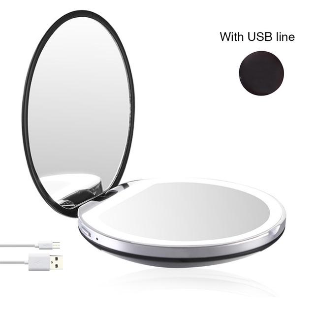 3x Magnifying Lighted Makeup Mirror Light Mini Round Portable Led Sensing Usb Chargeable At Affordable S Free Real Reviews With Photos Joom 3x Magnifying Lighted Makeup Mirror, Small Hand Held Magnifying Mirror