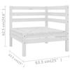 vidaXL 10-tlg. Garten-Lounge-Set Weiß Massivholz Kiefer