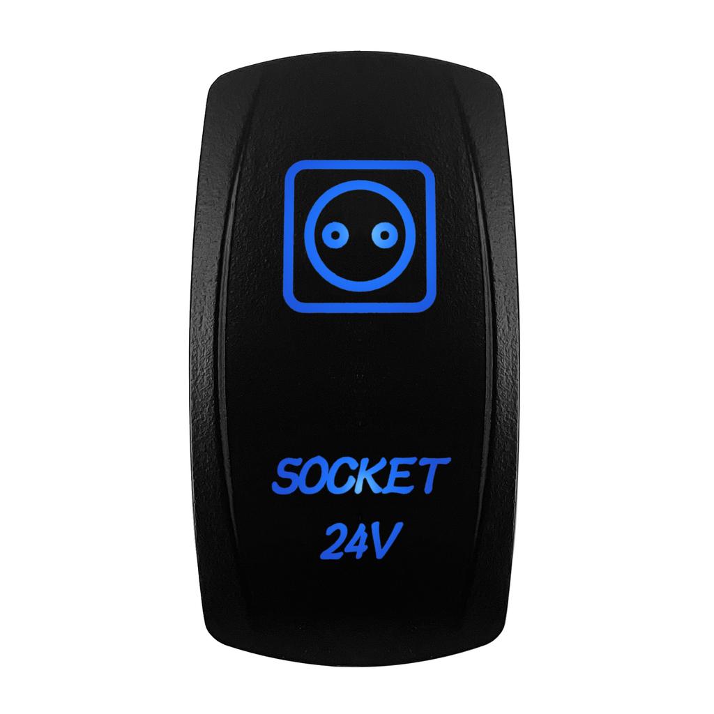 12V/24V Blue LED Rocker Switch Spot/Fog/Side Lights/Power/Inverter/Fan Toggle Waterproof On-Off | On-Off-On Switch Switches4