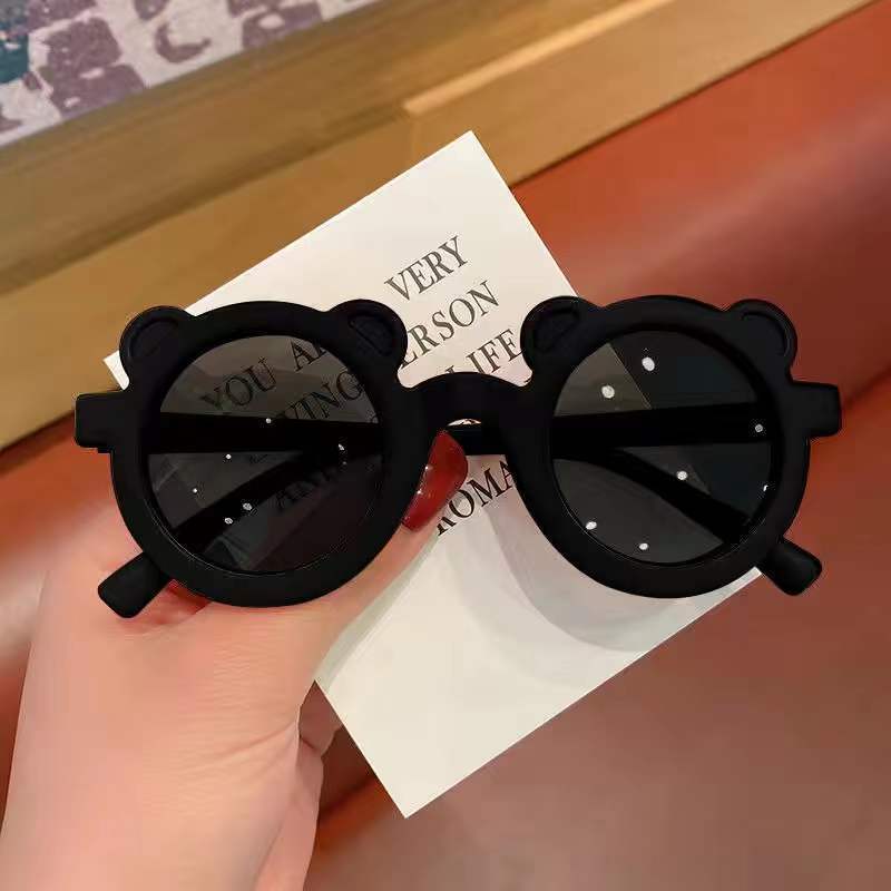 Cute Bear Ears Round Sunglasses Kids UV400 Protection Cartoon Children Sun Glasses Boys Girls Summer Outdoor Eyeglasses Eyewear