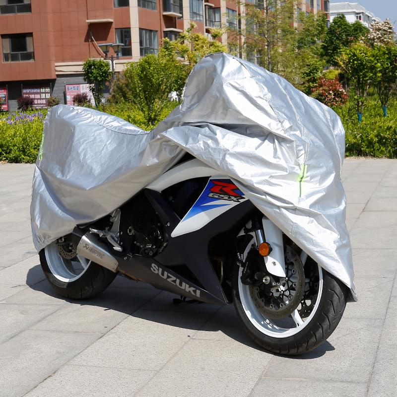 Durable 210D Oxford Motorcycle & Electric Vehicle Cover - Thickened, Sun & Rain Protection, Custom Fit E18