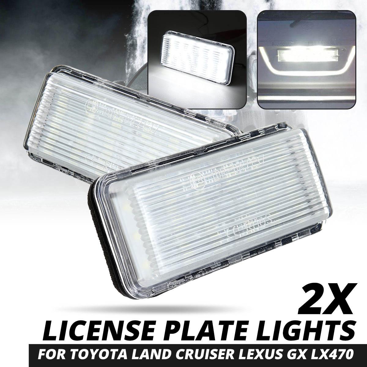 

2x безошибочный светодиодный светильник SMD для номерного знака для Toyota Land Cruiser Lexus GX LX470