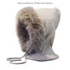 Versatile Balaclava Hat Imitation Mink Wool Drawstring Design Knitted Hat Warm Cold-proof Pullover Hat Autumn Winter Women Wear