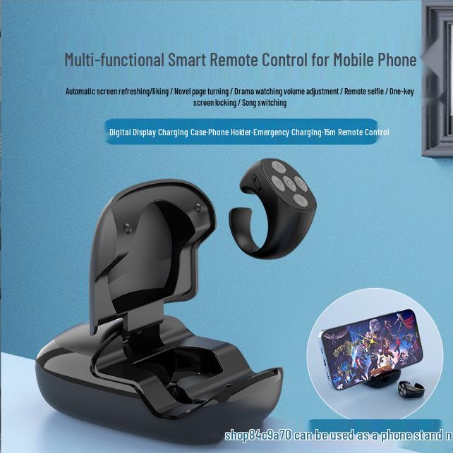 

Douyin Bluetooth Remote for Phone: Wireless Remote Control with Charging Case for Short Video, Live Streaming, and Page Turning. 03 White
