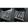 Real Carbon Fiber Car Accessories Driver Wheel Button Trim Cover Soft Sticker For BMW X5 E70 2008 2009 2010 2011 2012 2013