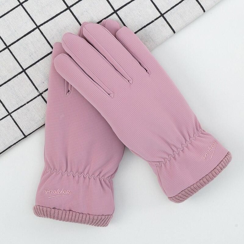 Winter Waterproof Women Gloves Touchscreen Internal Plush Keep Warm Skin-friendly Windproof Female Outdoor Gloves