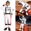 Astronaut Costume With 3D Rockets Backpack For Kids Role Play Science Theme Party And Stage Performances Soft Polyester Fabric