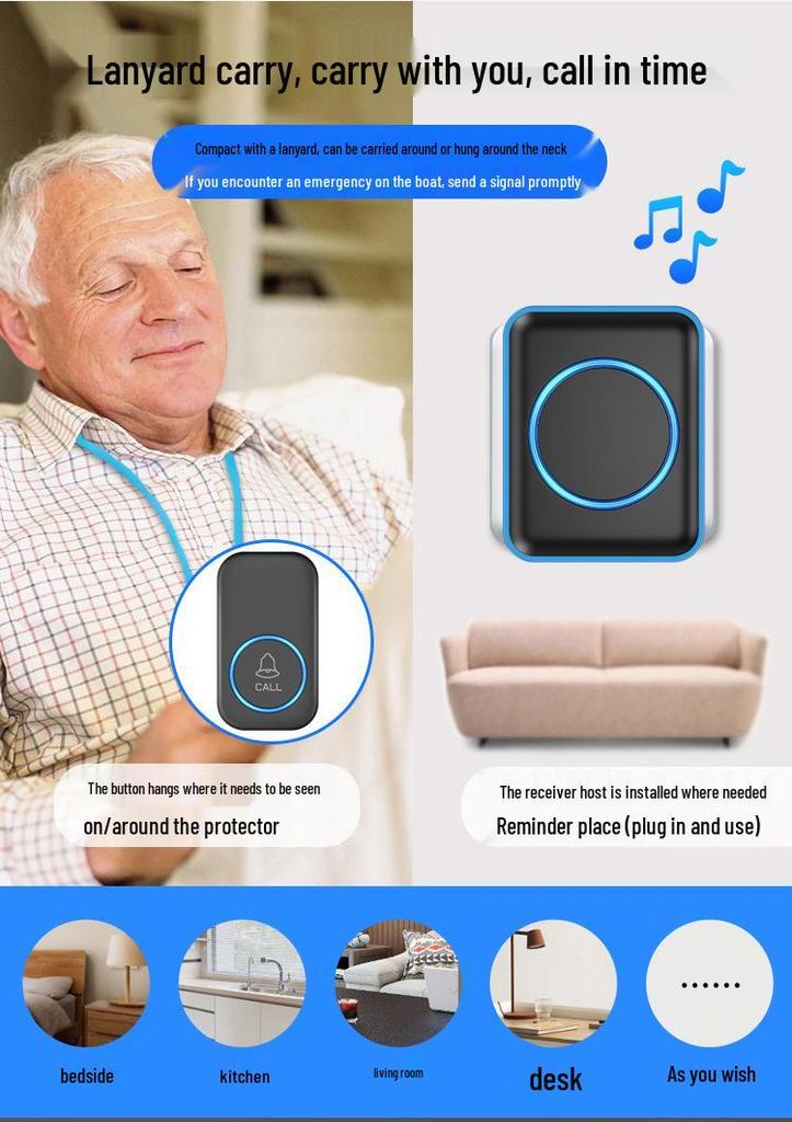 Wireless SOS Call Button for Elderly Care