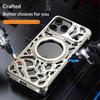 For IPhone 16 17 Pro Max 360° Rotating Stand, Gaming Cooling Magnetic Car Mount Borderless Cool Design Aluminum Shell.