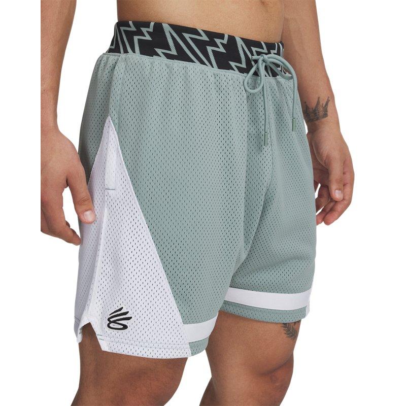 Under Armour Curry Signature Holiday Casual Breathable Durable Basketball Shorts Men Shorts Lime-Green 1390344-348