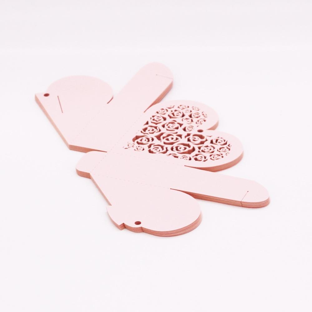 20x Herz-Rosen-Schnitt-Süßigkeiten-Box mit Schleife, Hochzeit, Party, Gastgeschenk