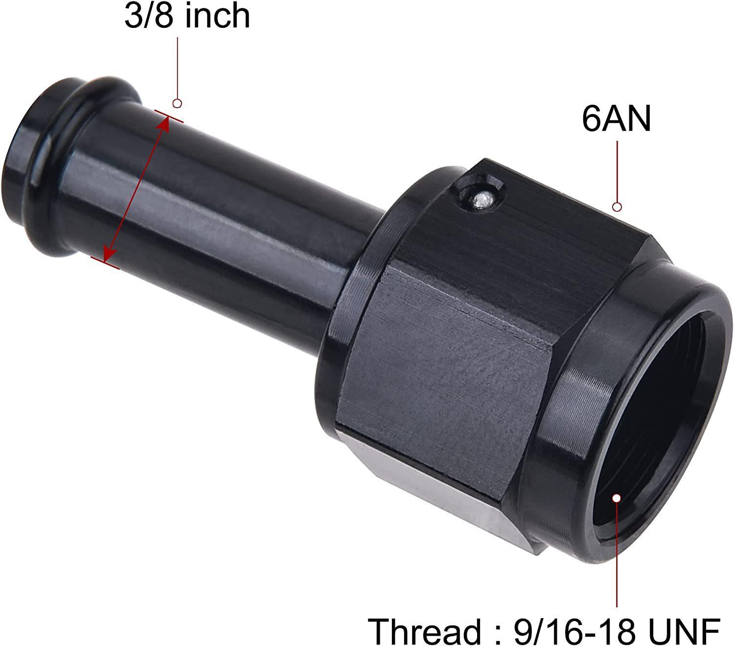 

90° AN6 Female Internal Thread Oil Cooler Hose Adapter Black