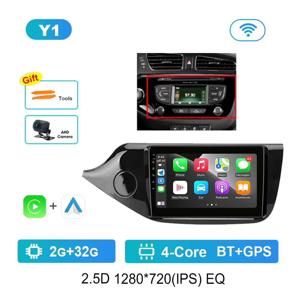 Bluetooth Android System GPS Navi 4G Car Video Multimedia Player 9 Inch for KIA CEED JD Cee'd 2012-2018 IPS Screen WiFi Carplay