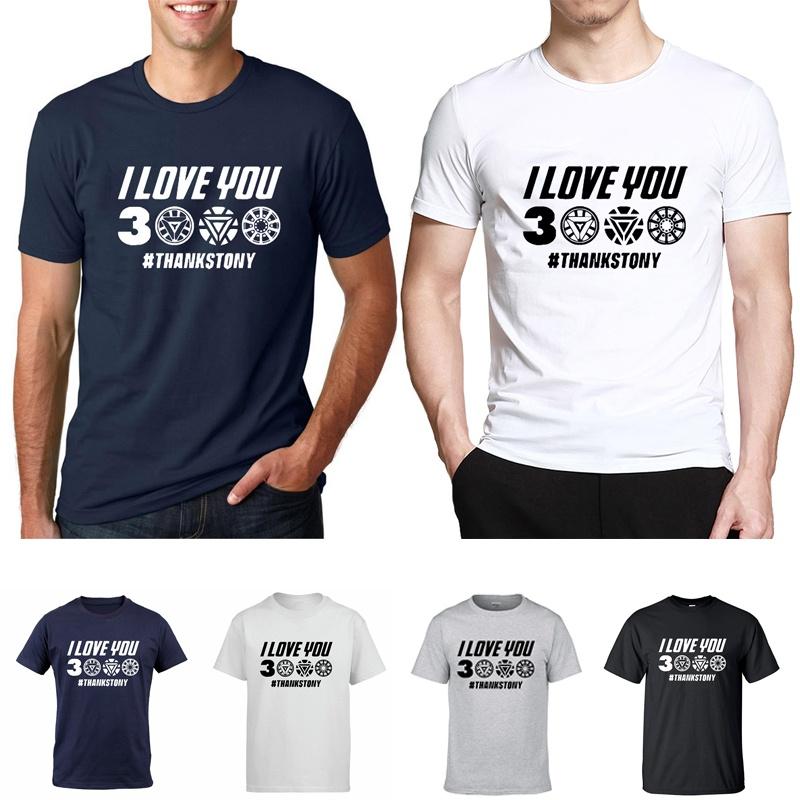 Klassisches Avengers Endgame Iron Man Tony Stark T-Shirt „Ich liebe dich 3000“-Design