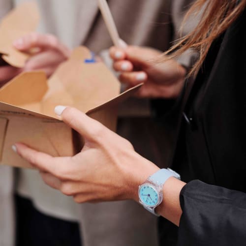 Swatch Casual Blue LK396 Women's Watch