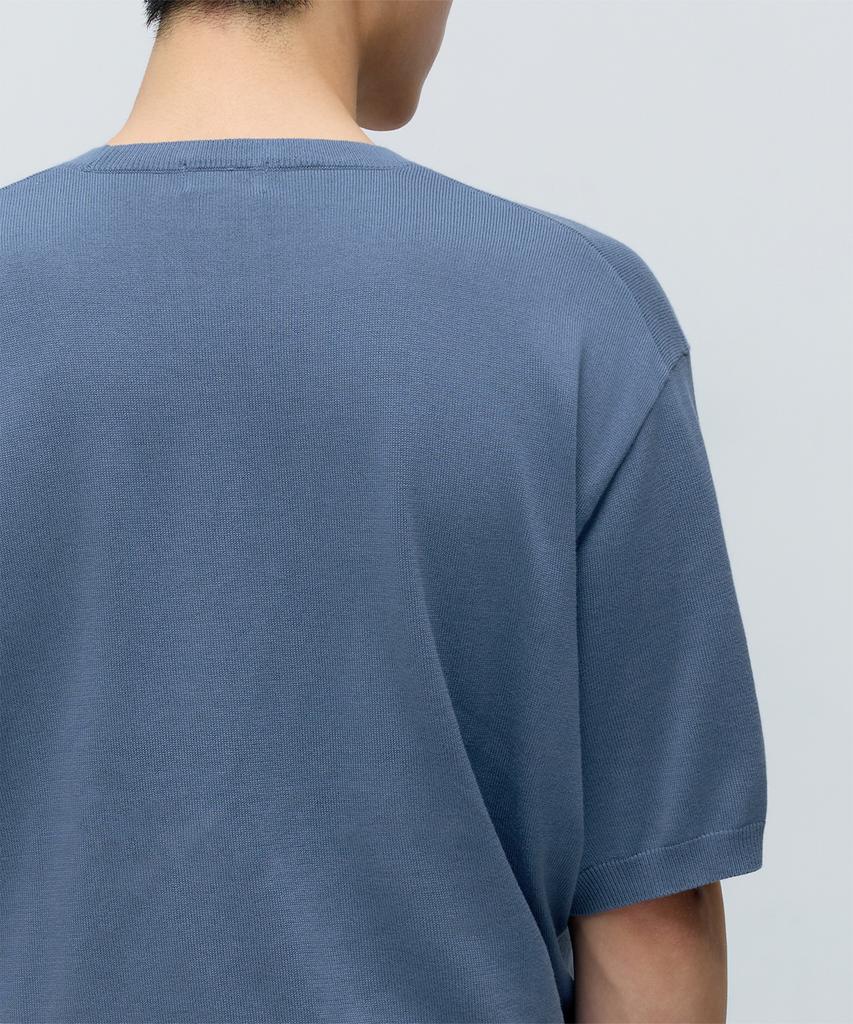 MUSINSA STANDARD Washable Supima Cotton Crew Neck Short Sleeve Knit [Blue Gray]