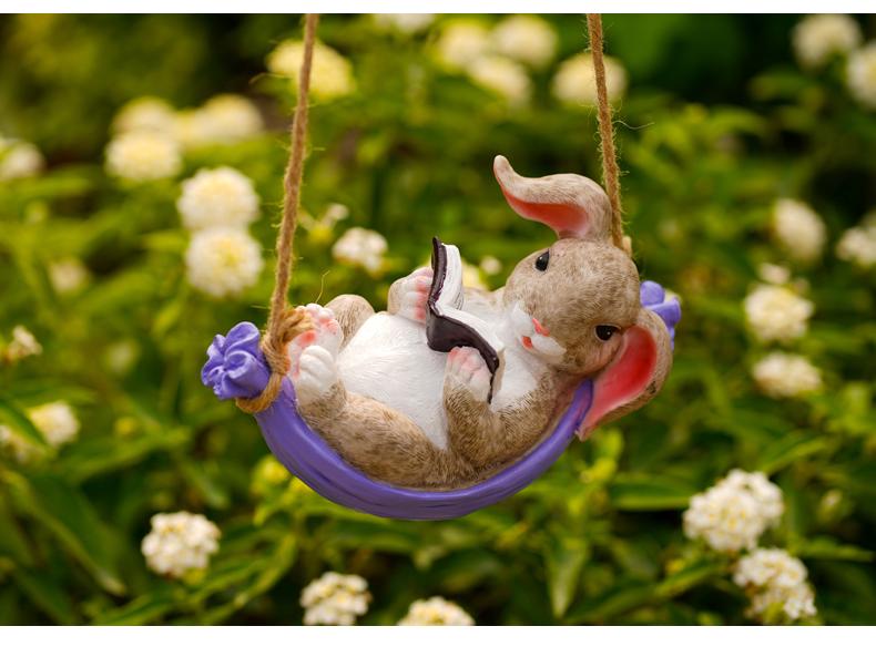 Charming Rabbit Garden & Balcony Hanging Decoration