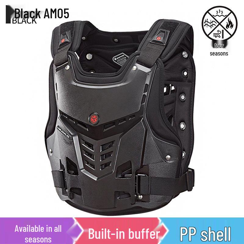 Scoyco AM05 Off-road Motorcycle Chest and Back Protector - Impact Resistant Gear M чёрный