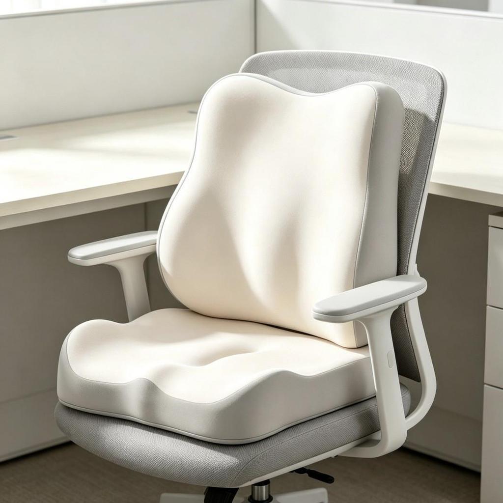 Ergonomic Memory Foam Lumbar Support Seat Cushion for Office Chair