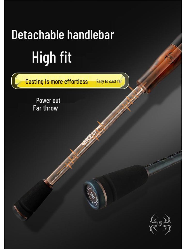 Dao Fa Universal Solid Core Lure Rod - ML Hardness, Straight/Gun Handle for Long Cast, Freshwater & Saltwater Fishing