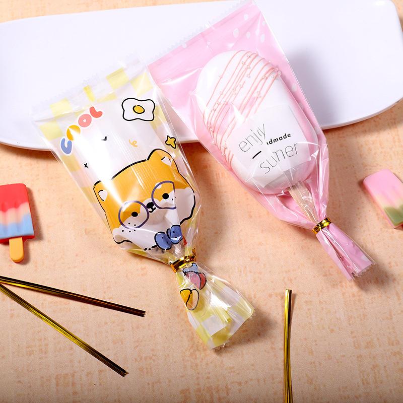 100Pcs Cartoon Food Grade Ice Cream Bags Disposable Self Sealing Bag Popsicle Protective Cover Storage Bag Packing Bag