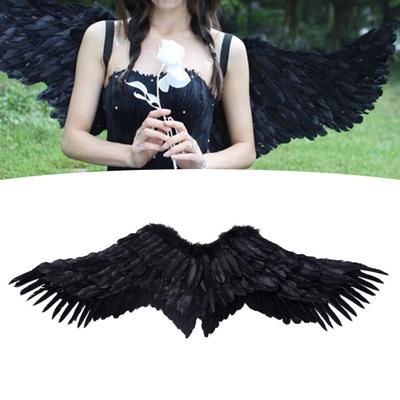 Aripă de înger pentru bărbați și femei Aripi de pene lucrate manual Accesoriu pentru costume de Halloween pentru petrecere de Halloween