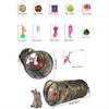 21Pcs/Set Cat Toys Set with Camouflage Tunnel Interactive Cat Toy Feather Mouse Crinkle Balls