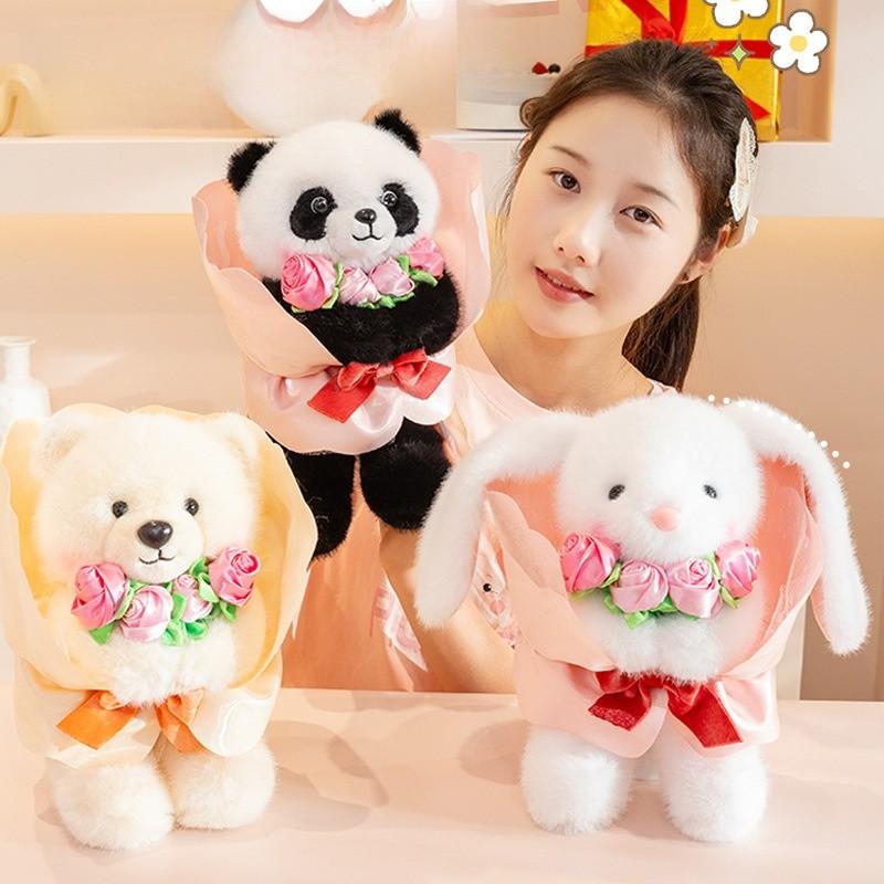 Small Bunny Charm Plush Toys Cute Animal Shape Romantic Children Gift Festival