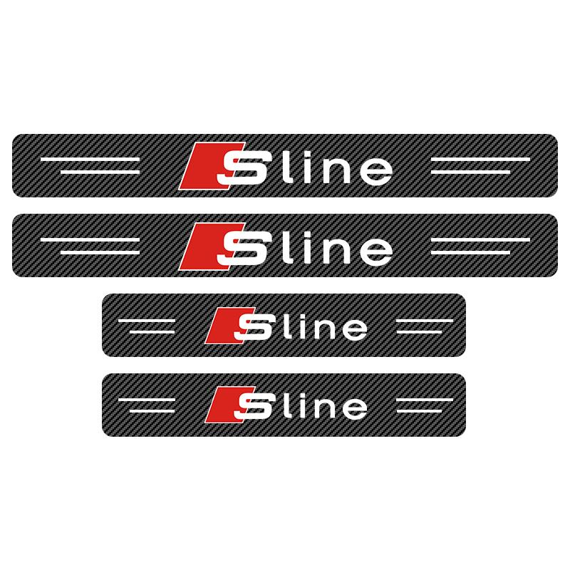 

4 шт./компл. Наклейка на порог автомобиля из углеродного волокна, защита порога двери для Audi A6 Q3 A3 B5 B6 B7 B8 B9 Q7 8P 8V 8L A5 A4 C6 C5 C7 A1 A7 A8 Q2 Q5 sline