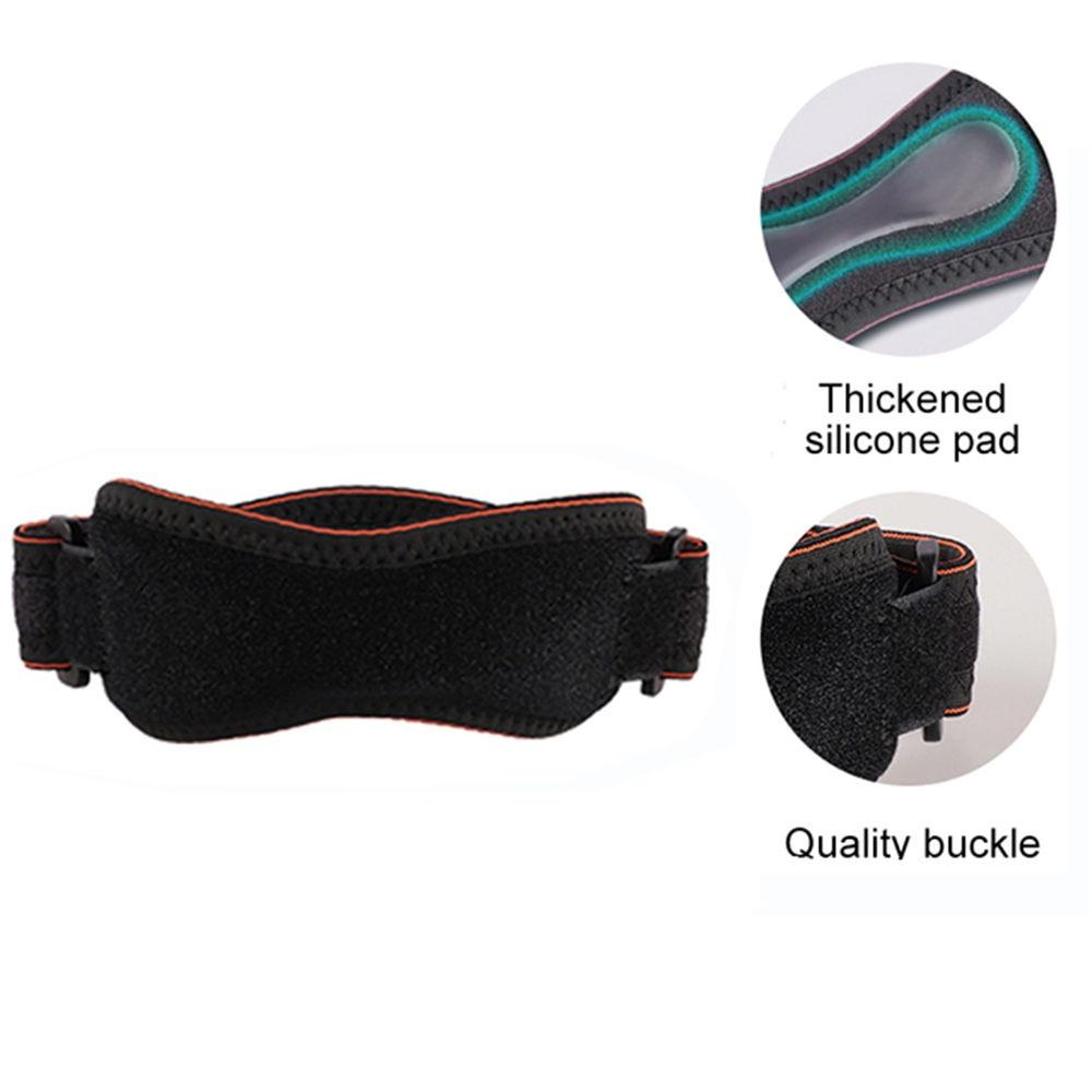 

1Pcs Adjustable Patella Kneecap Band Silica Gel Knee Tendon Strap Protector Knee Pad Running Exercise Cycling Gym Knee Support чёрный