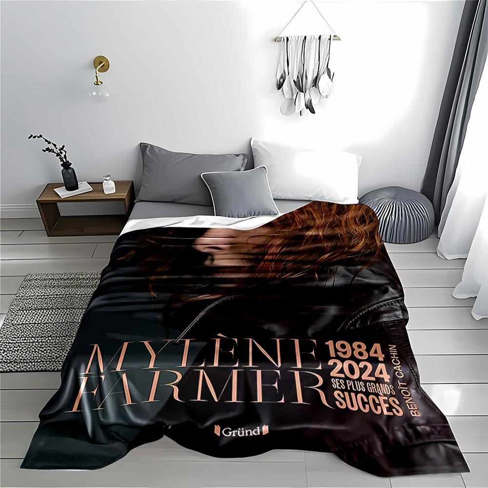 Mylène Farmer Tribute Blanket for all seasons blanket lunch break throw gift