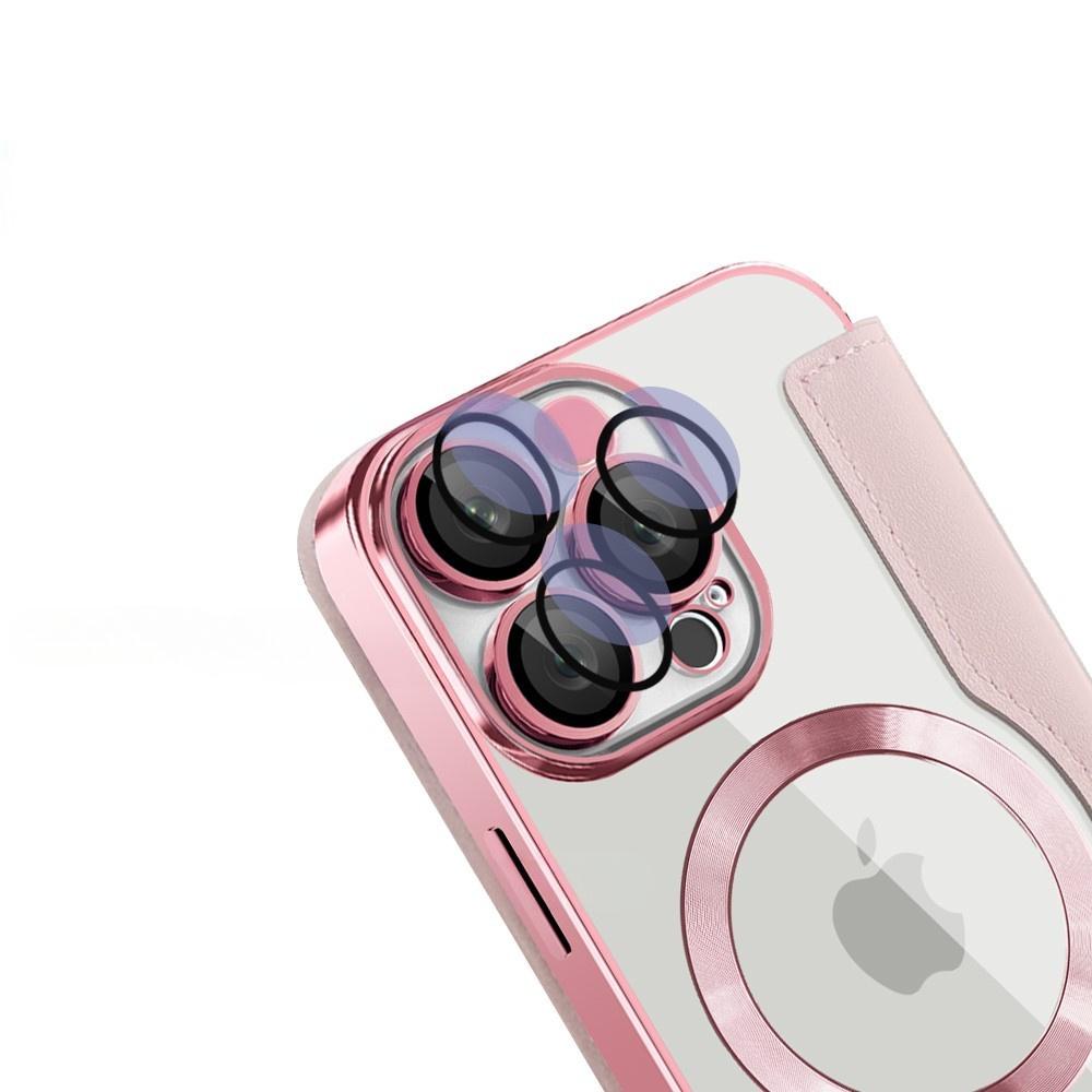 iPhone 16 Pro Max Flip Case, RFID Wallet MagSafe with Camera Protection, Pink