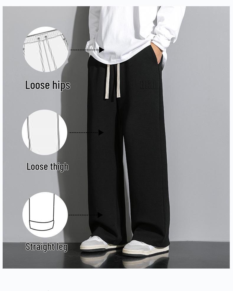 Ice Silk Men's Sports Pants 2024 - Summer Loose, Thin, Casual, Quick-Drying, Wide-Leg Straight Pants for Boys