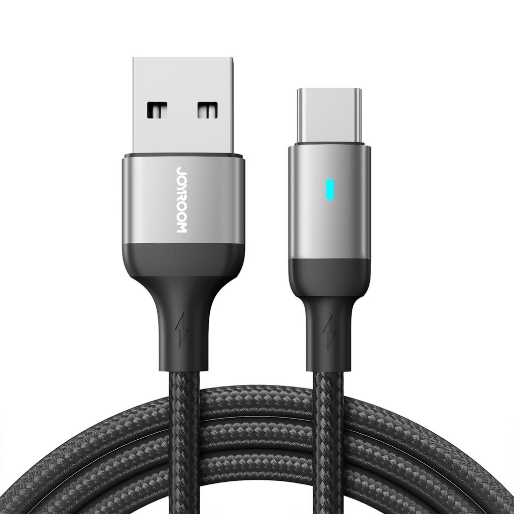 3A Fast Charging Type-C Cable with Indicator Light for Apple and Android Devices