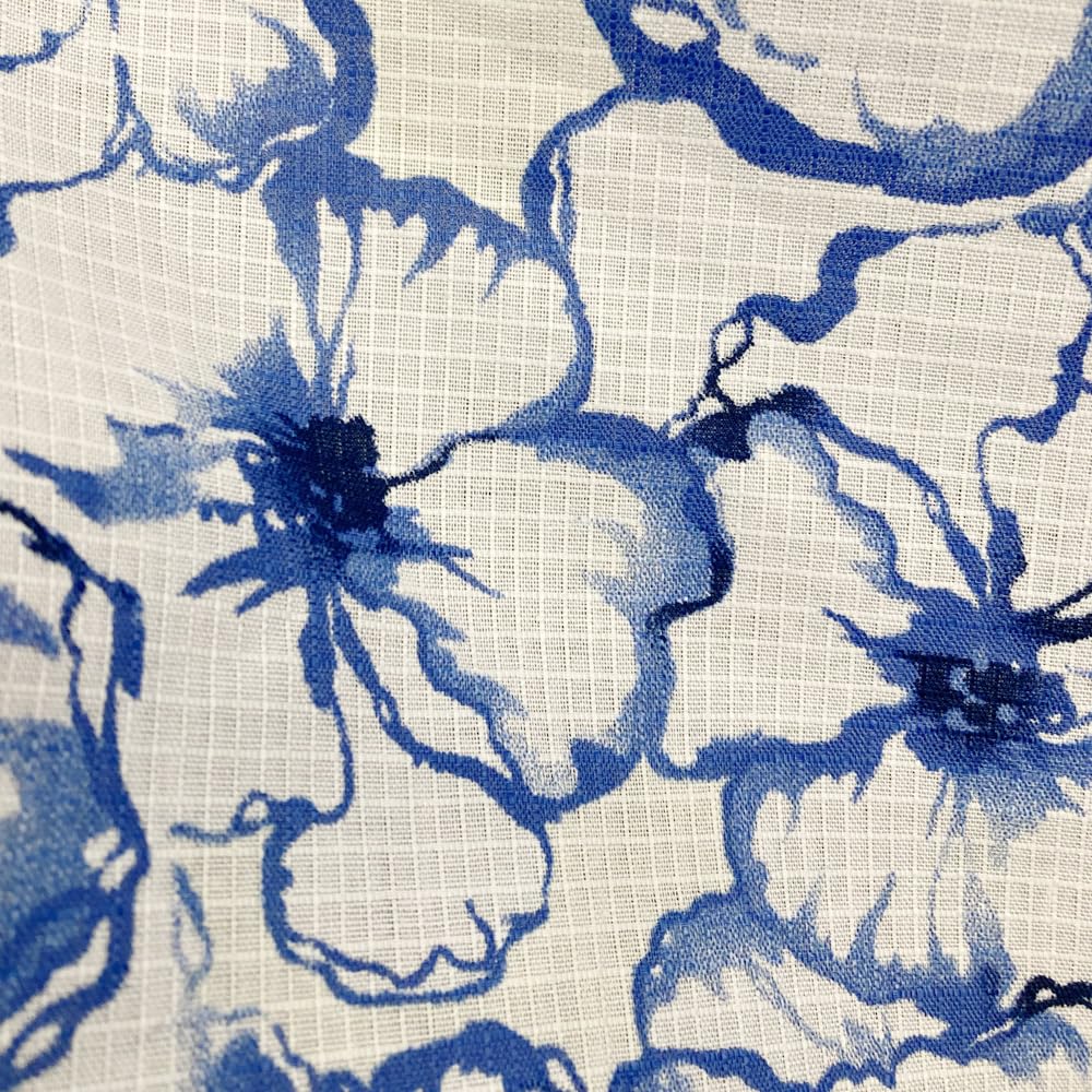 [Kyoto Kimono Yuzen] Women's Yukata Set with Heiko Obi (2-piece set) Floral Pattern Summer Kimono Cotton Koubai (Blue)