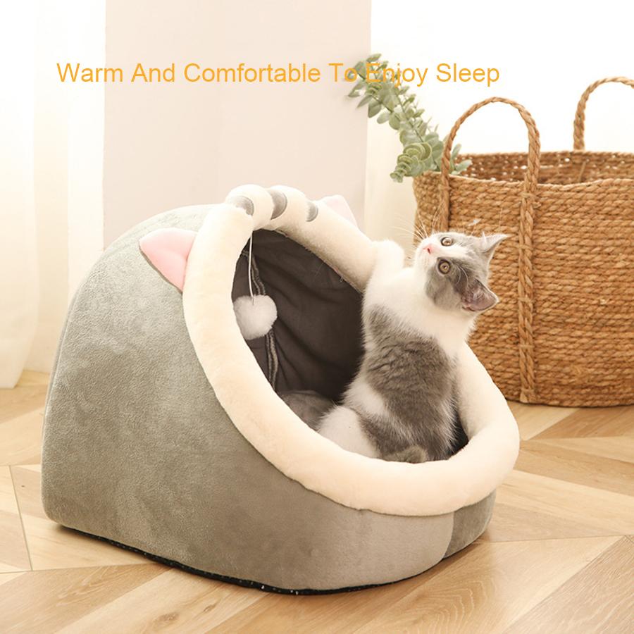 Lit pour chat à sommeil profond, panier chaud pour animaux de compagnie, maison confortable pour chaton, coussin de chaise longue, tente très douce, petit tapis pour chien, grotte, lit pour chats