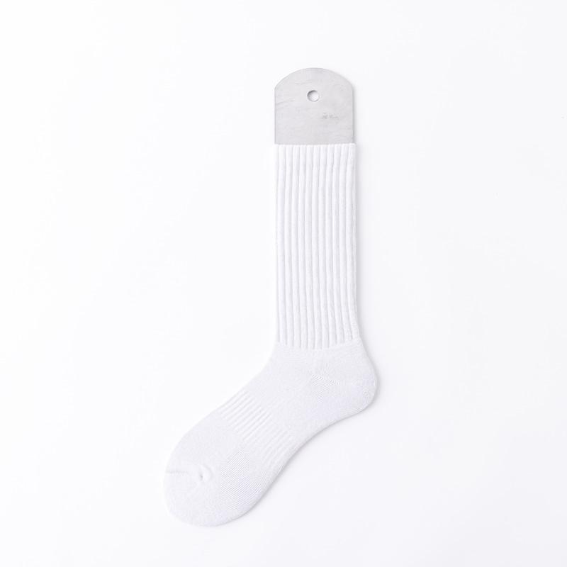 Breathable Organic Bamboo Cotton Socks Manufacturers Compression Sports Terry Socks  Solid Pure Black Seamless Socks