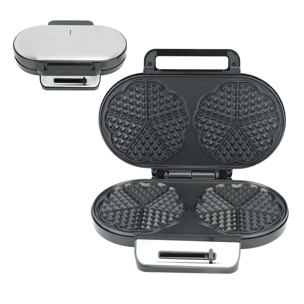 3 In 1 Waffle Maker Machine Adjustable Temperature Control Anti Stick Plate Tactile Handle for