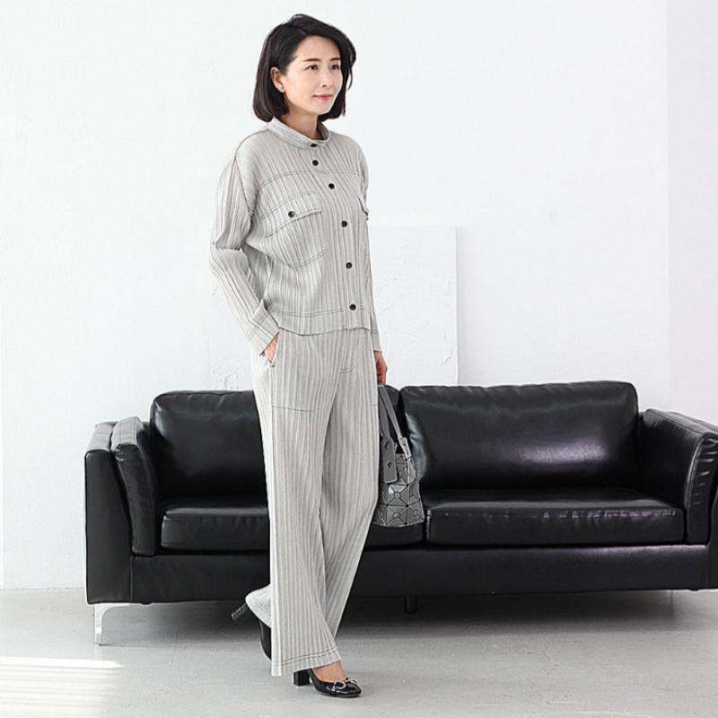 Shiz Madam Men China Pocket Shirt   Pleated Pants Set Set3241
