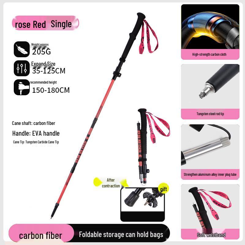 Aluminum Folding Hiking Poles - Lightweight Walking Sticks for Men & Women