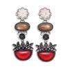 Oval Flower Earrings for Women, High-end Earrings