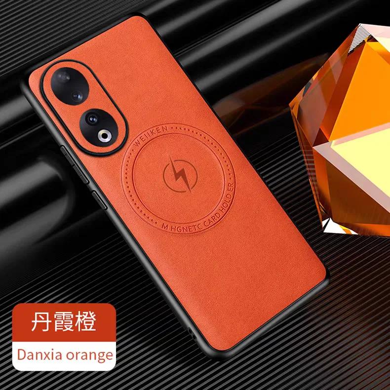 Newest Magnetic Premium Leather Case for Honor Magic 7 6 5 4 Pro Personality Highly Quality Magnetic Wireless Charge Phone Cover