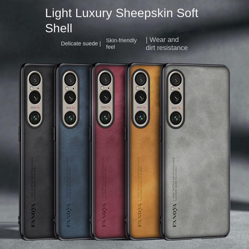 Plain Leather Comfortable Suede Case For Xperia I VII 10 VI 1 VI Sony Xperia 10 V 5 V 1V 10 Iv 5iv 1 Iv Hard Slim Protect Cover