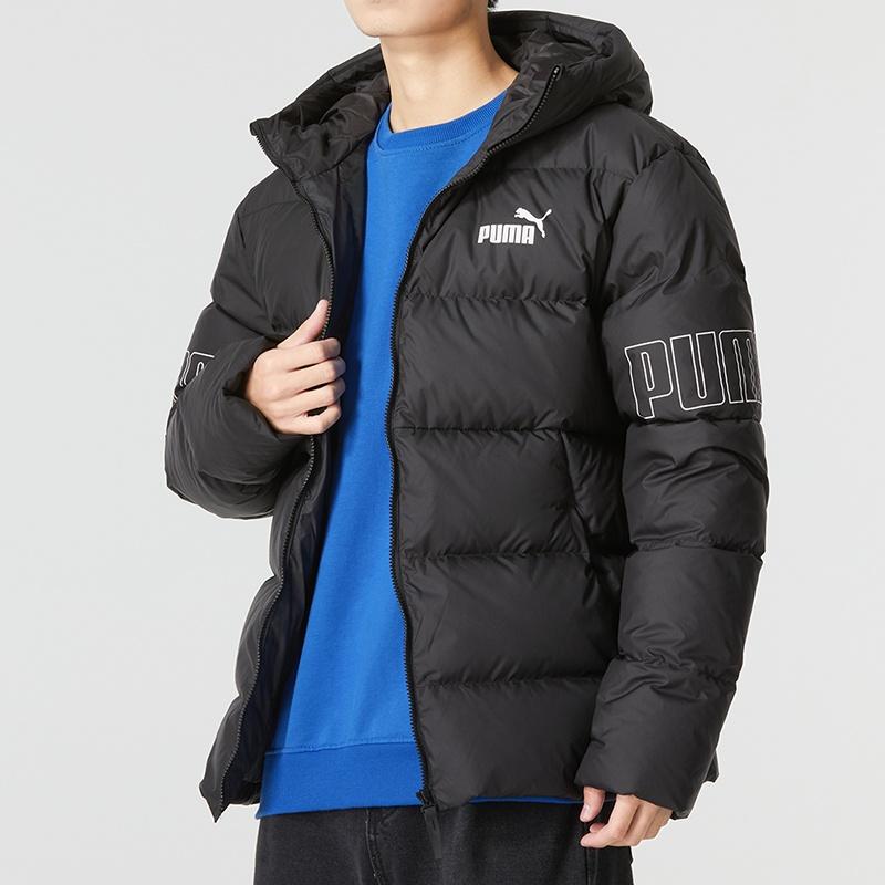 PUMA Power Hooded Down Puffer Jacket 'Black' Men's 676032-01