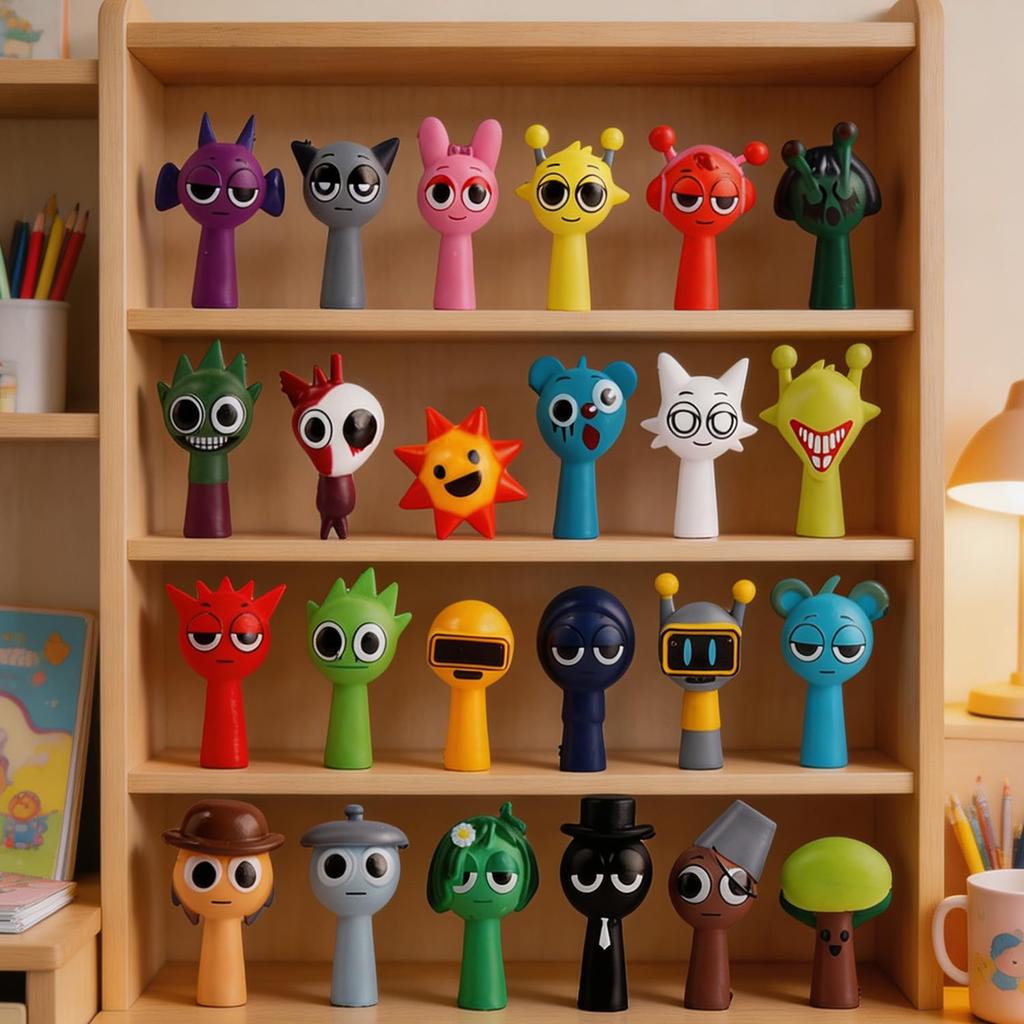 Spranky Figure Mini Doll Toy Doll Goods Height PVC Painted Finished Product Character Collection Singing Monster Collector Doll Birthday Present of