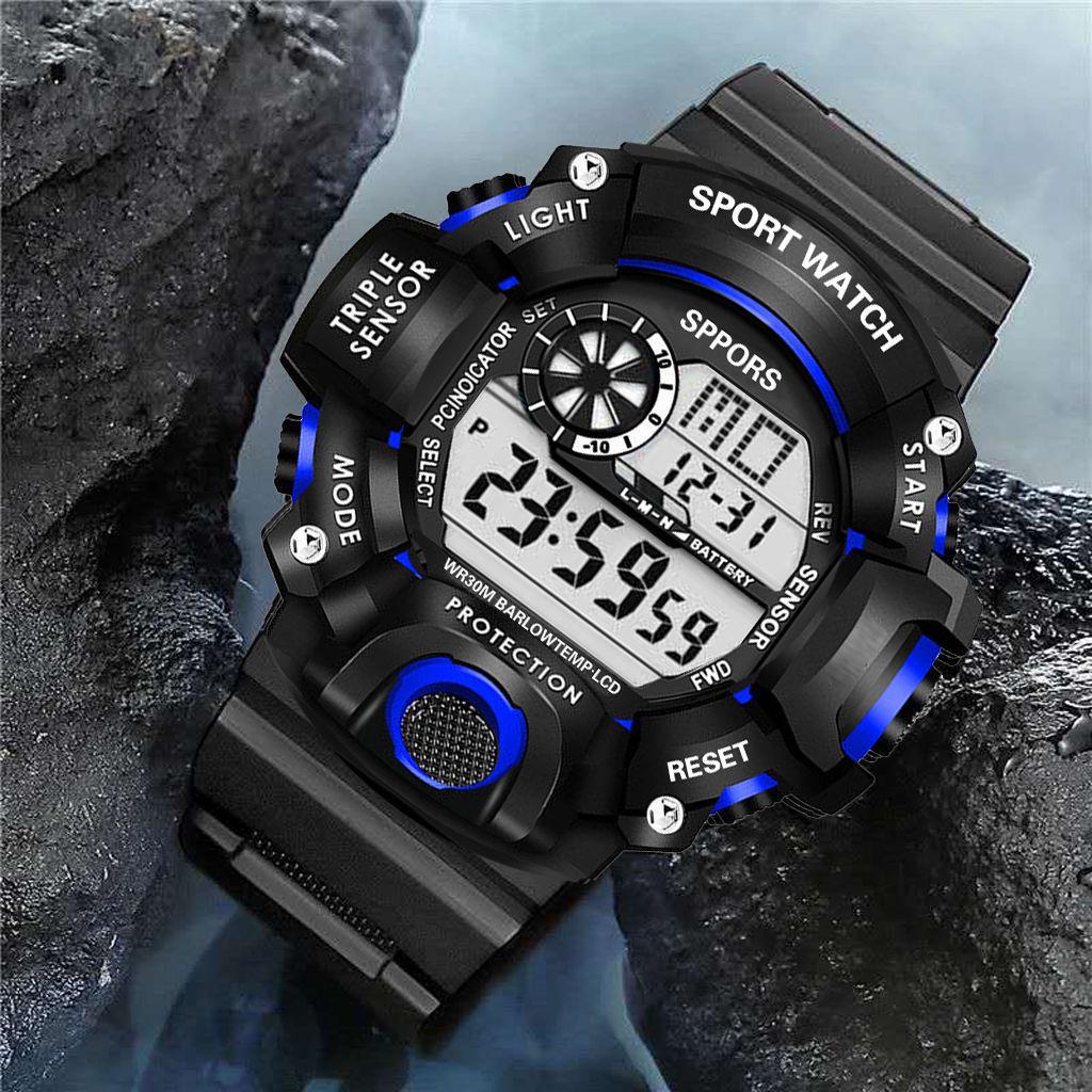 Multifunctional Waterproof Luminous Sport Watch for Junior and Senior Students
