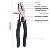 Heavy-Duty 9-in-1 Multi-Function Pliers Wire Cutter, Stripper & Crimper Wire Stripping Pliers Electrician Tool With Crimping Cut