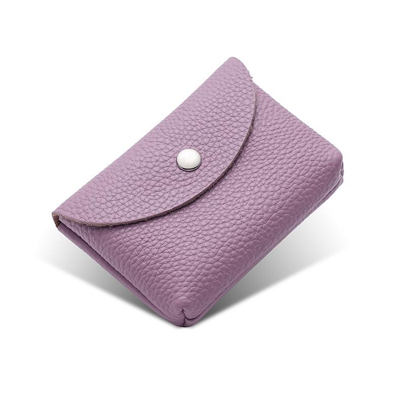 Мини-кошелек из натуральной кожи женский кошелек из коровьей кожи зерно личи мягкая кожаная сумка 790₽