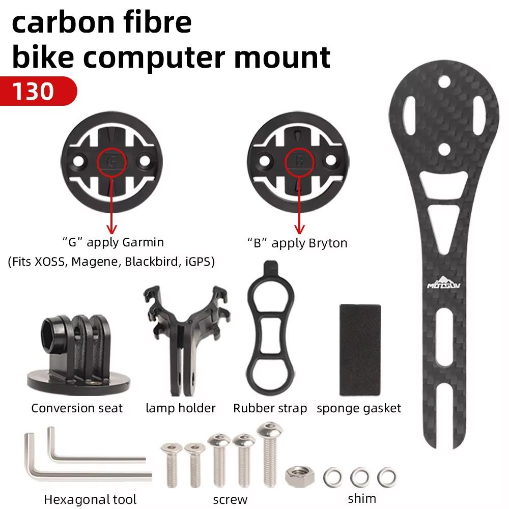 Carbon Fiber Computer Mount Holder Bicycle Bracket Stopwatch Speedometer Road Bike Compatible For Garmin Bryton
